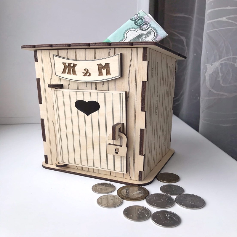 طرح قلک توالت فرنگی قلک توالت فرنگی مناسب برای استفاده در دستگاه های cnc چوب و cnc لیزر - laser cut toilet piggy bank potty piggy bank cdr file