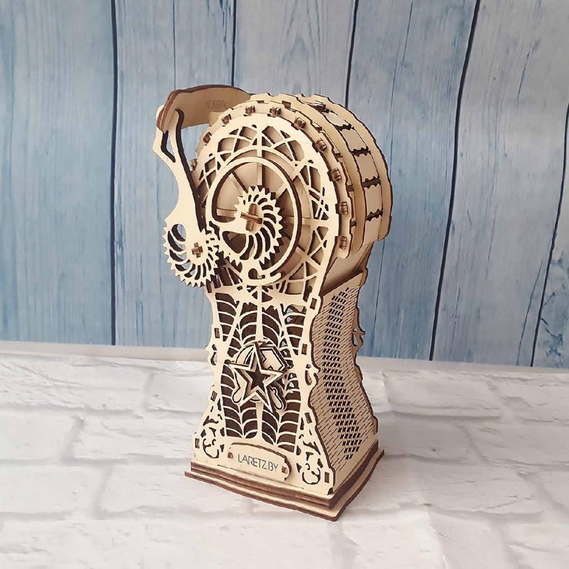 طرح قلک چوبی تزئینی با ضخامت 3 میلی‌متر مناسب برای استفاده در دستگاه های cnc چوب و cnc لیزر - laser cut wooden decorative piggy bank 3mm cdr file