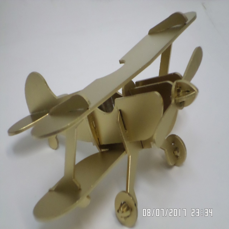 طرح مدل هواپیمای دو باله قدیمی مناسب برای استفاده در دستگاه های cnc چوب و cnc لیزر - laser cut vintage retro aircraft biplane plane aircraft model cdr file