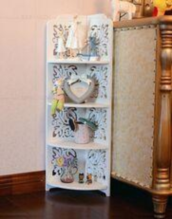 طرح قفسه گوشه ای قفسه فروشگاهی مناسب برای استفاده در دستگاه های cnc چوب و cnc لیزر - laser cut corner storage shelf rack cdr file