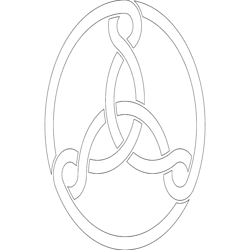 طرح سه گره سلتیک مناسب برای استفاده در دستگاه های cnc چوب و cnc لیزر - three celtic knots dxf file