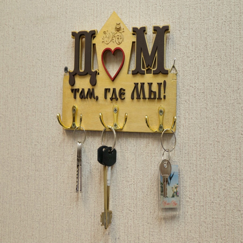 طرح جاکلیدی مناسب برای استفاده در دستگاه های cnc چوب و cnc لیزر - laser cut key hanger cdr file