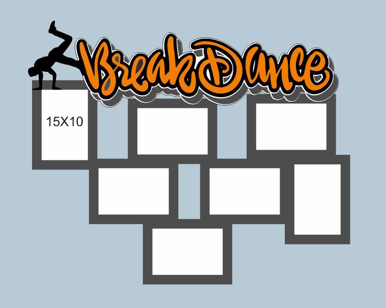 طرح قاب رقص بریک مناسب برای استفاده در دستگاه های cnc چوب و cnc لیزر - laser cut break dance frame cdr file