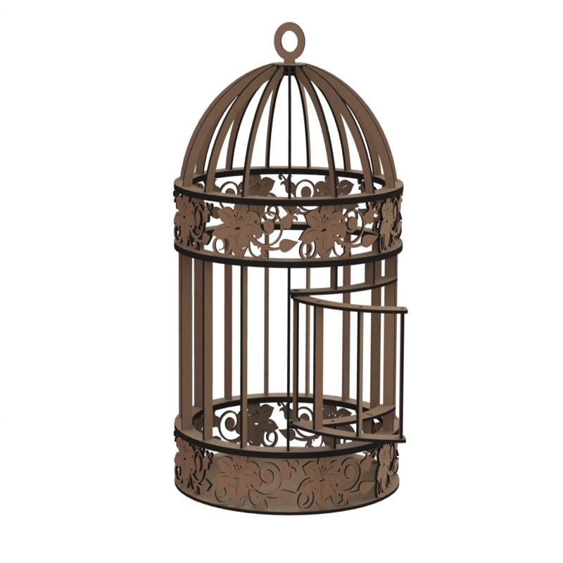 طرح قفس مناسب برای استفاده در دستگاه های cnc چوب و cnc لیزر - laser cut cage template cdr file