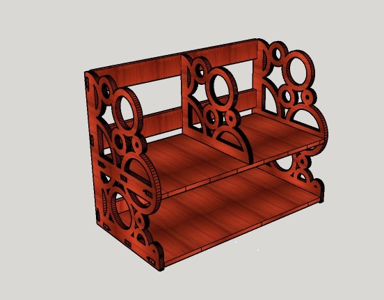 طرح قفسه و ضخامت ۶ میلی‌متر مناسب برای استفاده در دستگاه های cnc چوب و cnc لیزر - laser cut shelf template 6mm cdr file