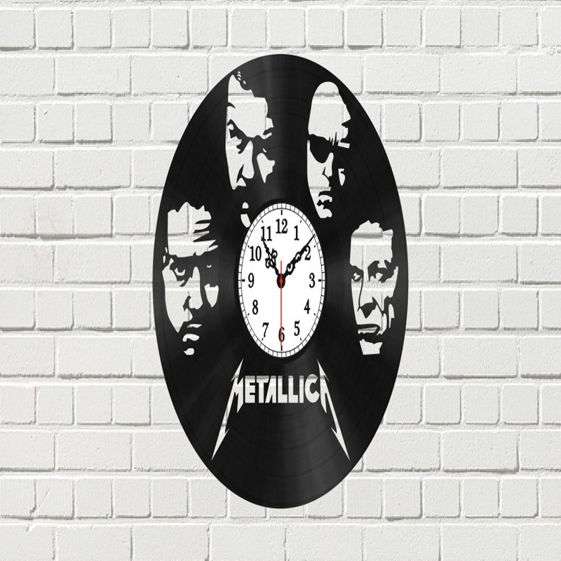 طرح ساعت دیواری متالیکا مناسب برای استفاده در دستگاه های cnc چوب و cnc لیزر - laser cut metallica wall clock cdr file