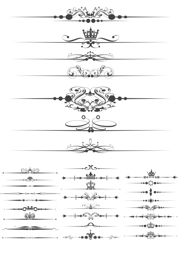 طرح حاشیه خطوط جداکننده متن مناسب برای استفاده در دستگاه های cnc چوب و cnc لیزر - line borders text dividers cdr file