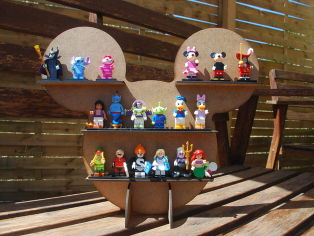 طرح قفسه میکی موس مناسب برای استفاده در دستگاه های cnc چوب و cnc لیزر - mickey shelf laser cut dxf file