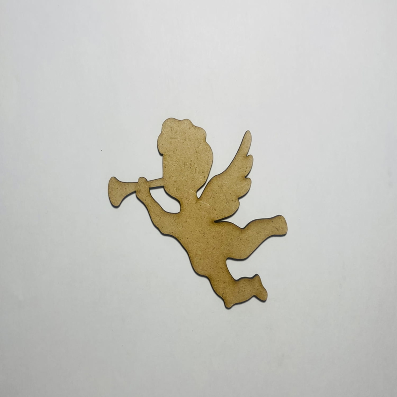طرح کروب چوبی ناتمام با فرمت کورل مناسب برای استفاده در دستگاه های cnc چوب و cnc لیزر - laser cut cherub shape unfinished wood cherub cutout cdr file
