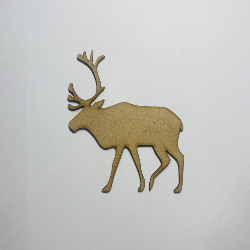 طرح گوزن شمالی چوبی مناسب برای استفاده در دستگاه های cnc چوب و cnc لیزر - laser cut wood reindeer cutout reindeer shape cdr file