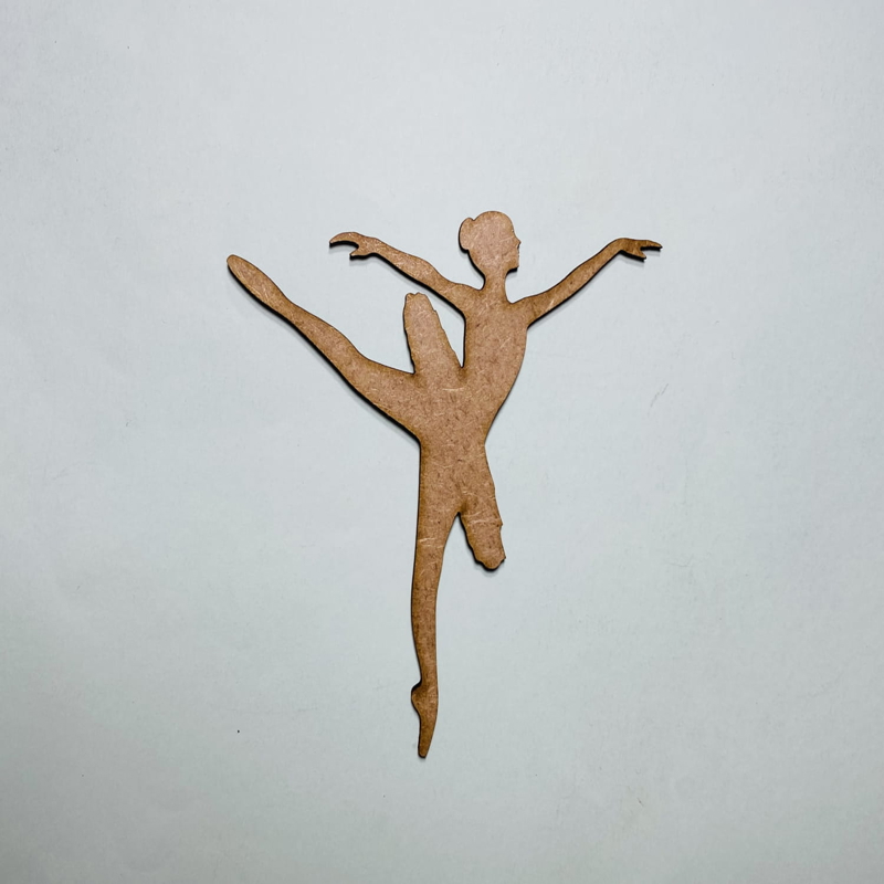 طرح چوب بالرین ناتمام برای کاردستی مناسب برای استفاده در دستگاه های cnc چوب و cnc لیزر - laser cut ballerina wooden cutout unfinished craft cdr file
