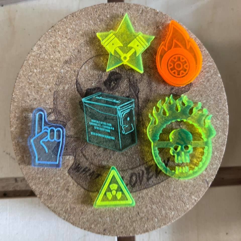 طرح و توکن‌های جزایر گاز مناسب برای استفاده در دستگاه های cnc چوب و cnc لیزر - laser cut gaslands tokens svg file