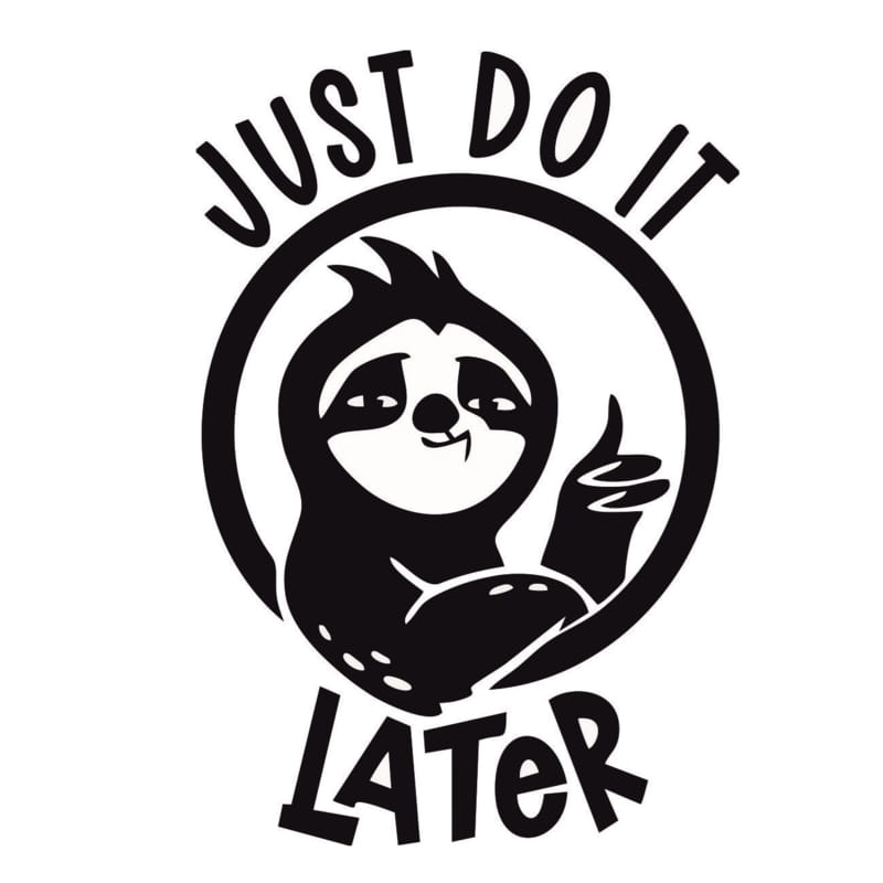 طرح پوستر بامزه تنبل فقط انجامش بده مناسب برای استفاده در دستگاه های cnc چوب و cnc لیزر - just do it later funny sloth poster cdr file