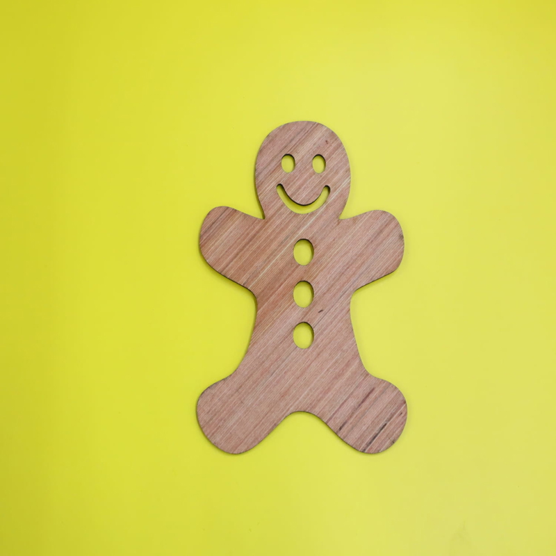 طرح مرد زنجبیلی طرح چوب ناتمام مناسب برای استفاده در دستگاه های cnc چوب و cnc لیزر - gingerbread man laser cut out unfinished wood shape craft cdr file