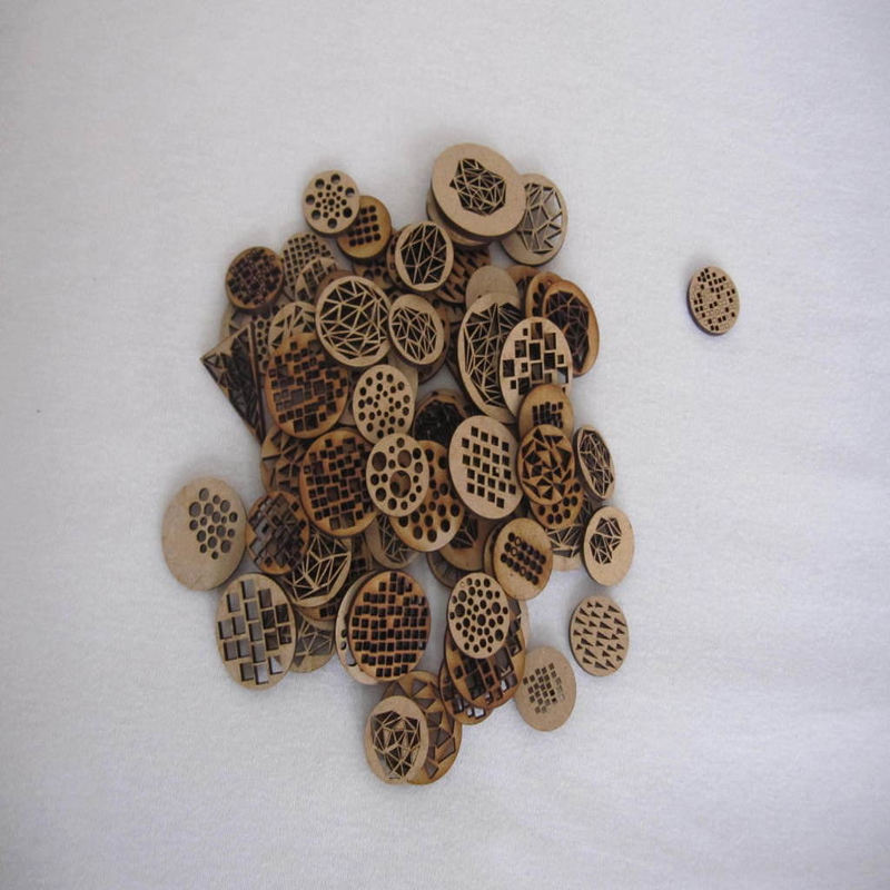 طرح دکمه‌های کوچک چوبی مناسب برای استفاده در دستگاه های cnc چوب و cnc لیزر - laser cut wood small buttons svg file