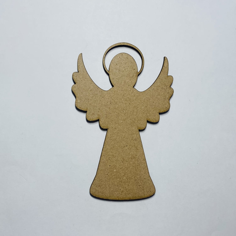 طرح چوب طرح فرشته مناسب برای استفاده در دستگاه های cnc چوب و cnc لیزر - laser cut wood angel halo craft shape cutout cdr file