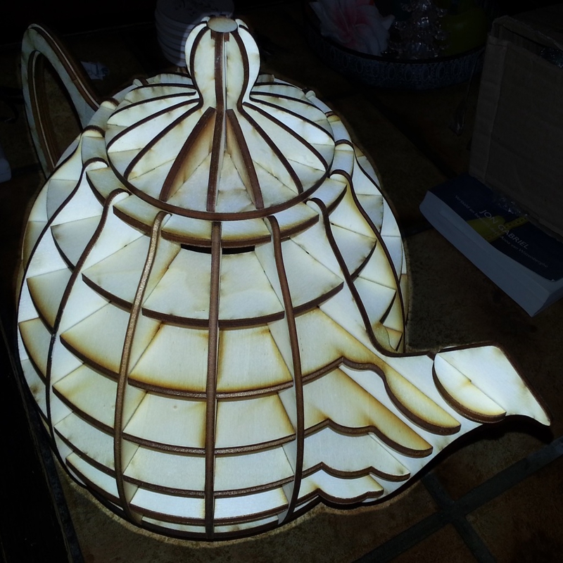 طرح قوری چوبی با ضخامت ۴ میلی‌متر مناسب برای استفاده در دستگاه های cnc چوب و cnc لیزر - laser cut wooden teapot 4mm cdr file