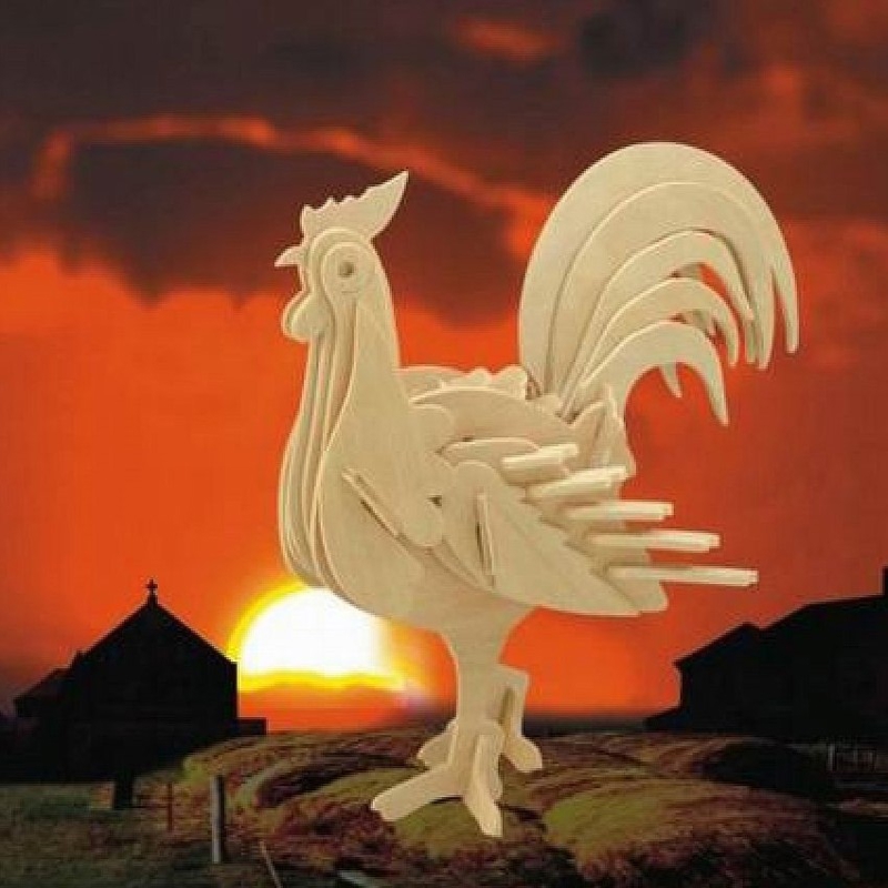 طرح خروس مناسب برای استفاده در دستگاه های cnc چوب و cnc لیزر - laser cut rooster dxf file