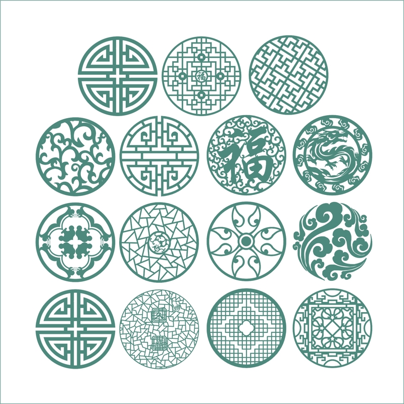طرح فایل وکتور تزئینات گرد مناسب برای استفاده در دستگاه های cnc چوب و cnc لیزر - round ornaments vectors cdr file