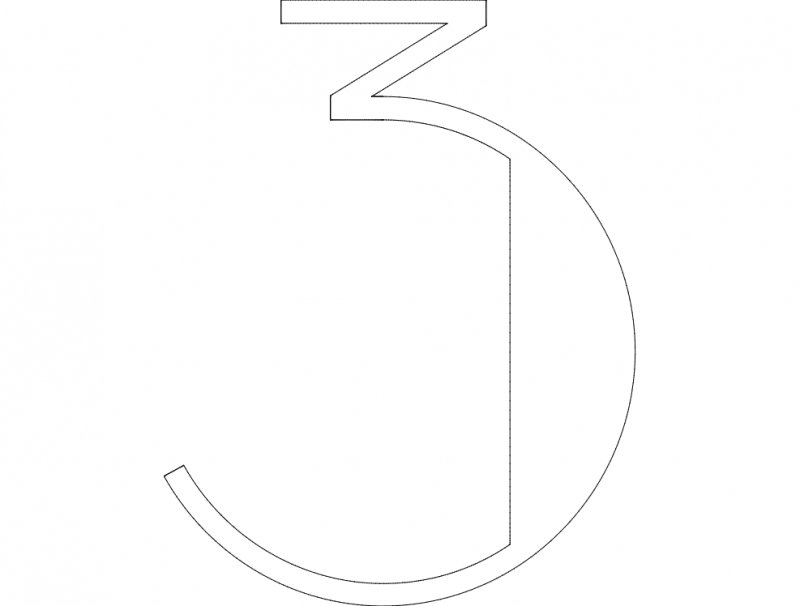 طرح سه عددی مناسب برای استفاده در دستگاه های cnc چوب و cnc لیزر - 3 number dxf file