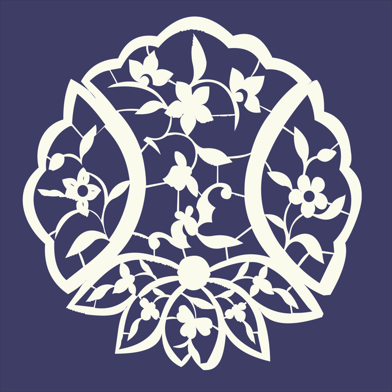 طرح گل بدون درز مناسب برای استفاده در دستگاه های cnc چوب و cnc لیزر - seamless floral pattern dxf file