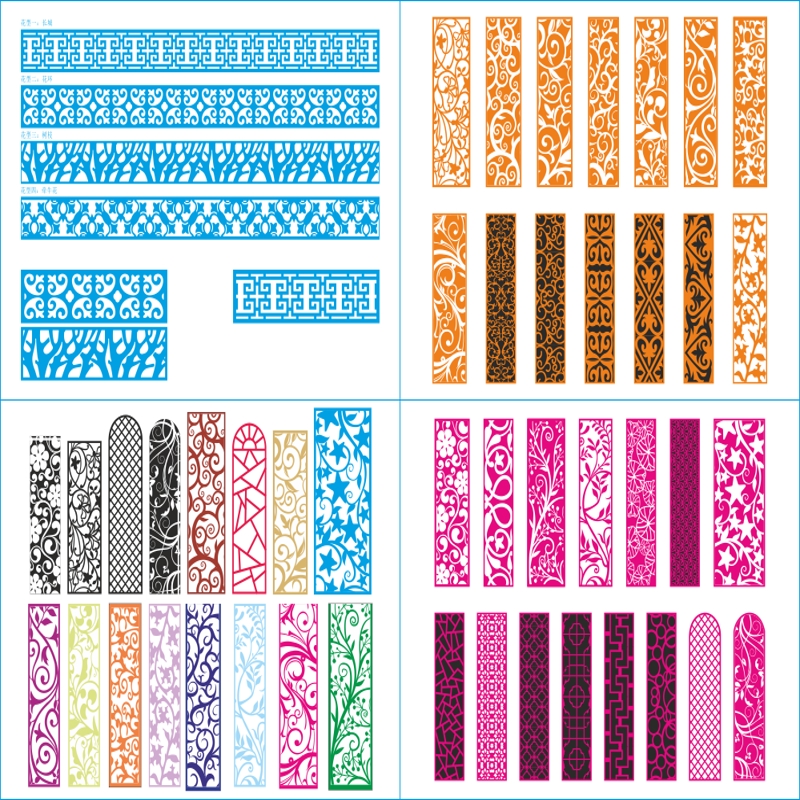 طرح مجموعه مگا الگوهای صفحه نمایش مناسب برای استفاده در دستگاه های cnc چوب و cnc لیزر - screen patterns mega collection cdr file