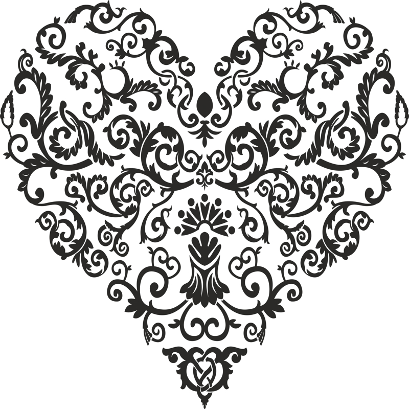 طرح وکتور قلب به شکل قلب مناسب برای استفاده در دستگاه های cnc چوب و cnc لیزر - shaped heart vector cdr file