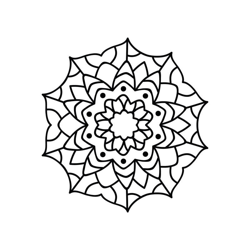 طرح ماندالا (چرخ هستی) دایره ای مناسب برای استفاده در دستگاه های cnc چوب و cnc لیزر - circle mandala dxf file