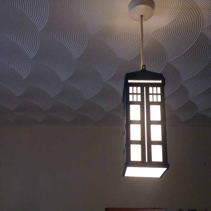 طرح چراغ تاردیس مناسب برای استفاده در دستگاه های cnc چوب و cnc لیزر - tardis lamp dxf file