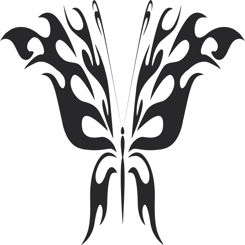 طرح فایل وکتور پروانه قبیله ای طرح 45 مناسب برای استفاده در دستگاه های cnc چوب و cnc لیزر - tribal butterfly vector art 45 dxf file