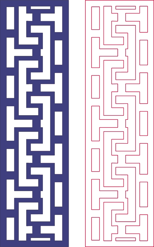 طرح و الگوی حاشیه تزئینی زیبا مناسب برای استفاده در دستگاه های cnc چوب و cnc لیزر - beautiful border decorative pattern dxf file