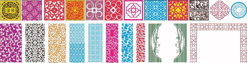 طرح های وکتور دو بعدی پنل روتر cnc مناسب برای استفاده در دستگاه های cnc چوب و cnc لیزر - 2d vector panel designs for cnc router laser cutting cdr file