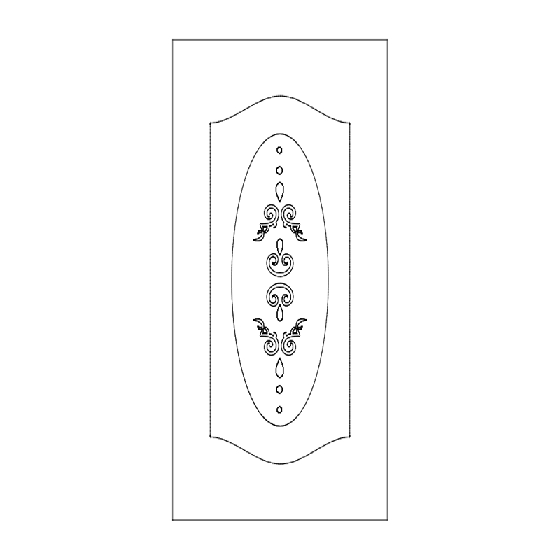 طرح تزیین درب شماره ۳ مناسب برای استفاده در دستگاه های cnc چوب و cnc لیزر - door decoration 3 dxf file