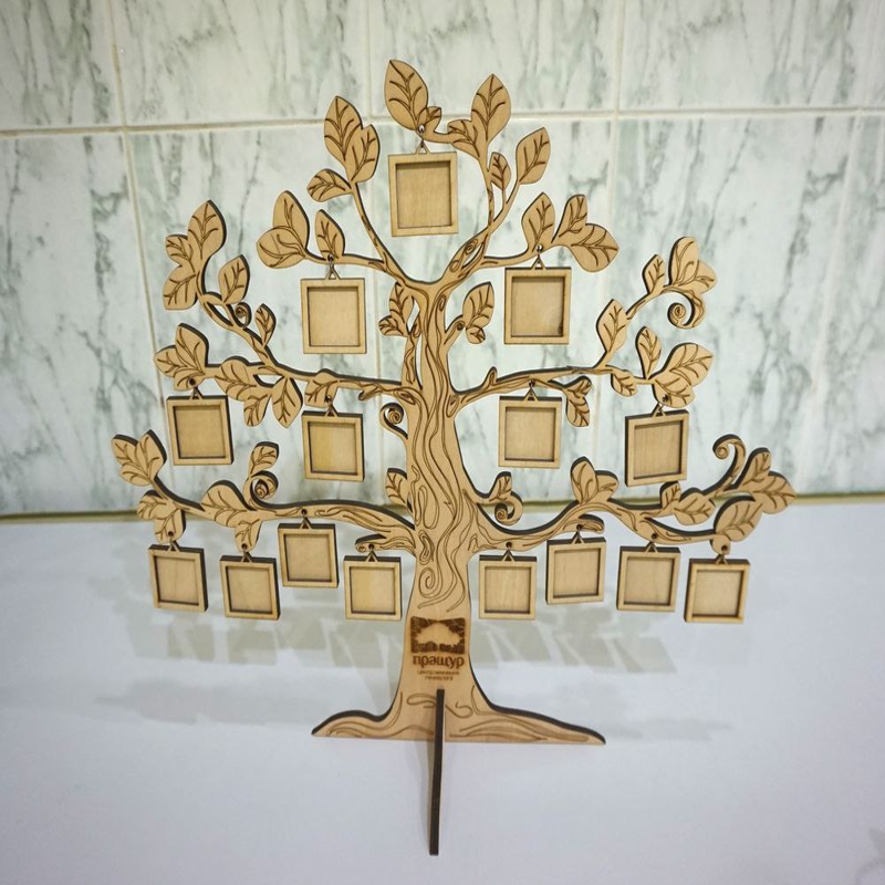 طرح قاب عکس درخت مناسب برای استفاده در دستگاه های cnc چوب و cnc لیزر - laser cut tree photo frame template cdr file