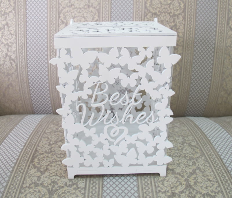طرح جعبه کارت عروسی چوبی مناسب برای استفاده در دستگاه های cnc چوب و cnc لیزر - laser cut wooden wedding card box cdr file