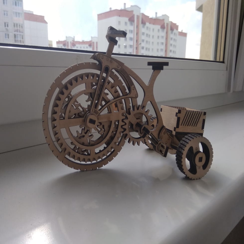 طرح دوچرخه اسباب بازی مناسب برای استفاده در دستگاه های cnc چوب و cnc لیزر - laser cut toy bicycle cdr file