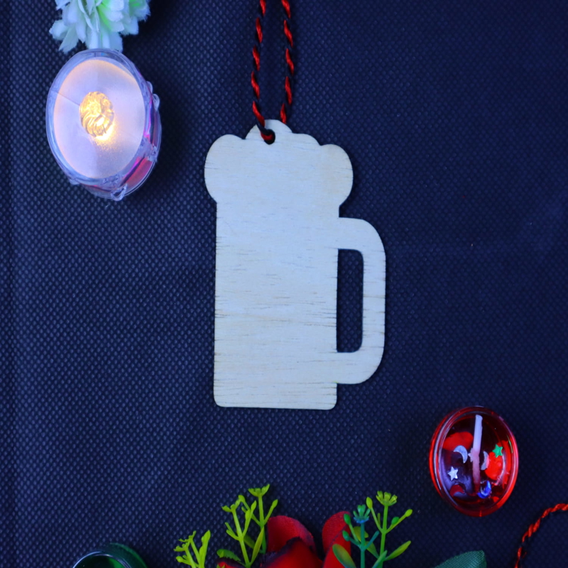 طرح خام لیوان نوشابه طرح چوب مناسب برای استفاده در دستگاه های cnc چوب و cnc لیزر - laser cut beer mug ornament wood blank cdr file