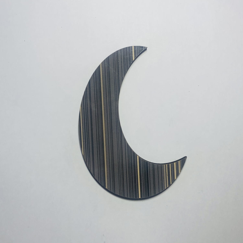 طرح چوب طرح هلال ماه ناتمام مناسب برای استفاده در دستگاه های cnc چوب و cnc لیزر - laser cut wood moon cutout unfinished wood crescent moon shape cdr file