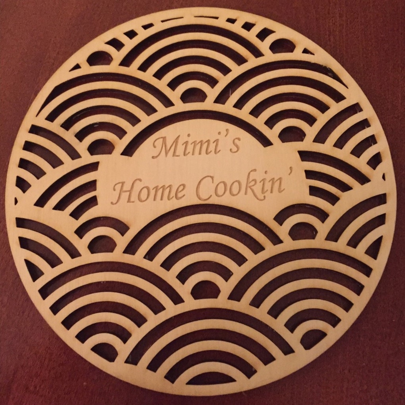 طرح سه بعدی سگایها مناسب برای استفاده در دستگاه های cnc چوب و cnc لیزر - laser cut personalized seigaiha pattern trivet svg file