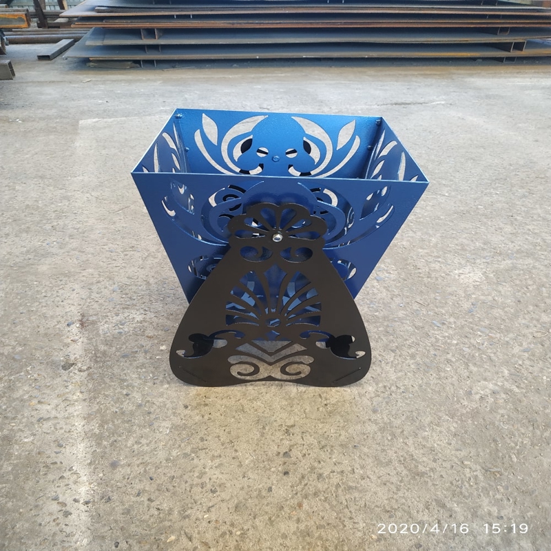 طرح سطل زباله، سطل زباله، فایل برش پلاسما، مناسب برای استفاده در دستگاه های cnc چوب و cnc لیزر - garbage basket waste container laser cut plasma cut plans dxf file