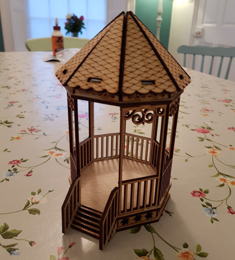 طرح پازل سه بعدی پایه دسته موسیقی با ضخامت 3 میلی متر مناسب برای استفاده در دستگاه های cnc چوب و cnc لیزر - laser cut bandstand 3d puzzle 3mm dxf file