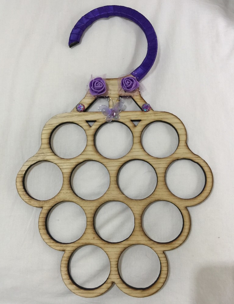 طرح آویز روسری و جا دستمال گردن مناسب برای استفاده در دستگاه های cnc چوب و cnc لیزر - laser cut scarf hanger scarf organizer holder cdr file