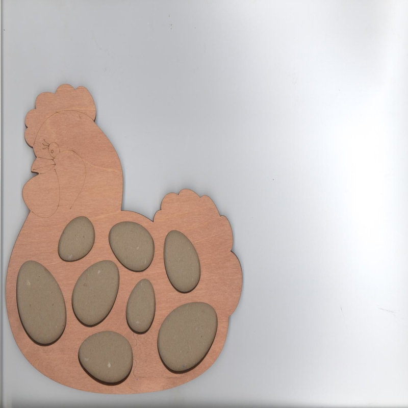 طرح پازل چوبی به شکل تخم مرغ مناسب برای استفاده در دستگاه های cnc چوب و cnc لیزر - laser cut hen egg shape wooden puzzle toy cdr file