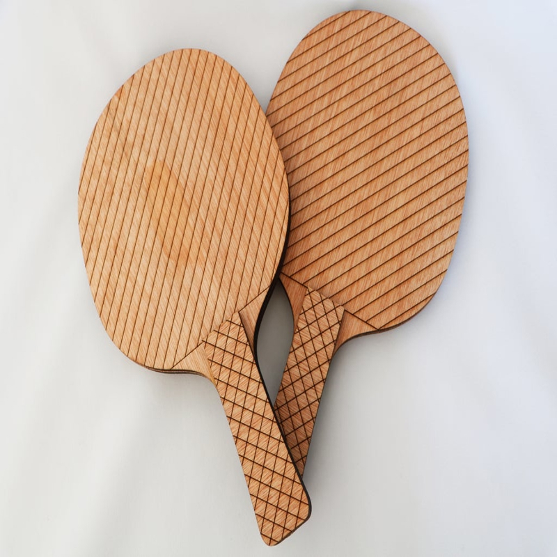 طرح راکت تنیس روی میز مناسب برای استفاده در دستگاه های cnc چوب و cnc لیزر - table tennis rackets laser cut template cdr file