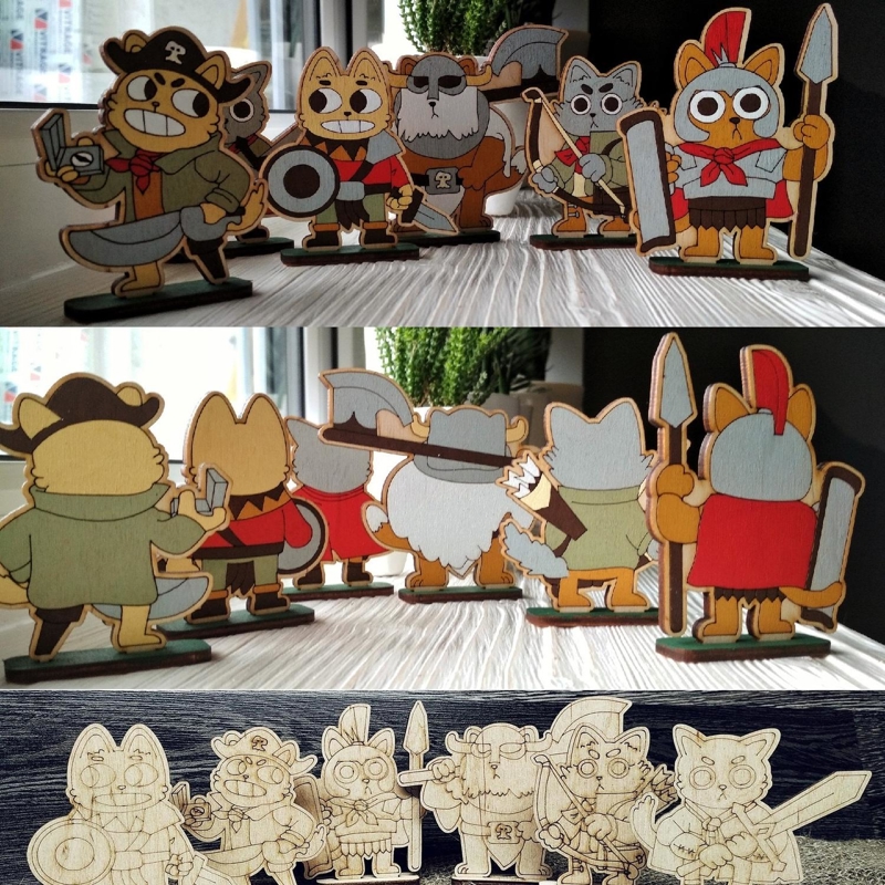 طرح آدمک سرباز مناسب برای استفاده در دستگاه های cnc چوب و cnc لیزر - laser cut soldiers magnets miniature figures cdr file