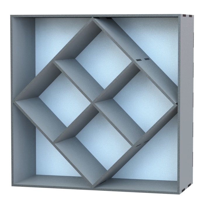 طرح قفسه کابینت مناسب برای استفاده در دستگاه های cnc چوب و cnc لیزر - laser cut cabinet storage rack dxf file