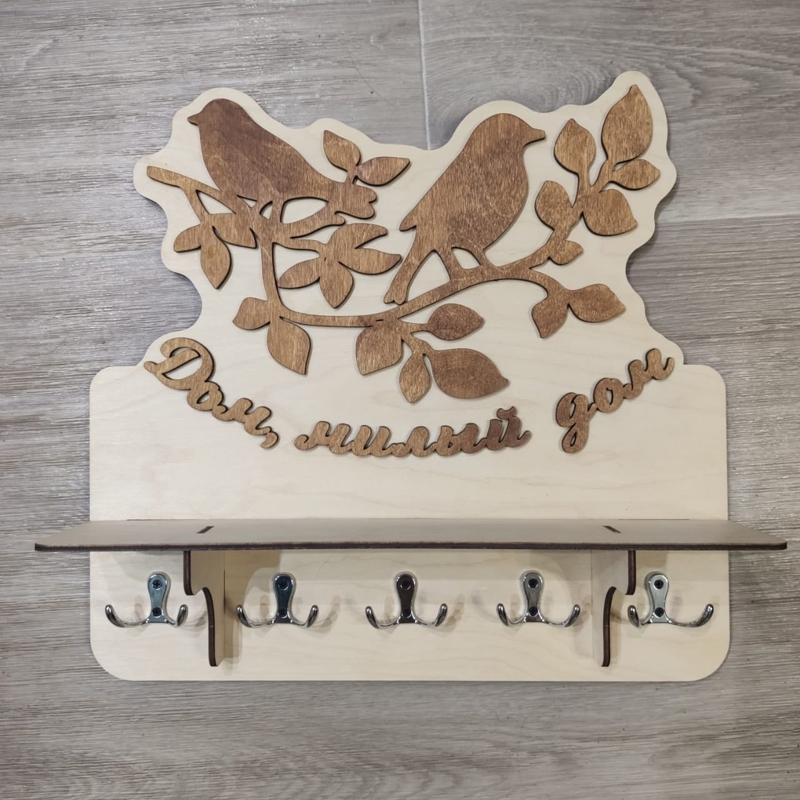 طرح جاکلیدی خانه مناسب برای استفاده در دستگاه های cnc چوب و cnc لیزر - laser cut housekeeper keys hanger cdr file