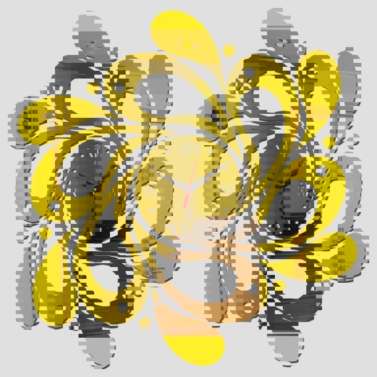 طرح ساعت دیواری مارپیچ مناسب برای استفاده در دستگاه های cnc چوب و cnc لیزر - laser cut spiral wave wall clock cdr file