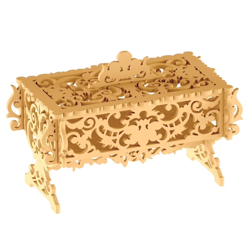 طرح وکتور جعبه تخته سه لا با فرمت cnc مناسب برای استفاده در دستگاه های cnc چوب و cnc لیزر - plywood casket cnc vector dxf file