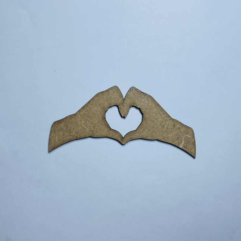 طرح برش قلب دست با دستگاه لیزر مناسب برای استفاده در دستگاه های cnc چوب و cnc لیزر - laser cut hand heart cutout cdr file